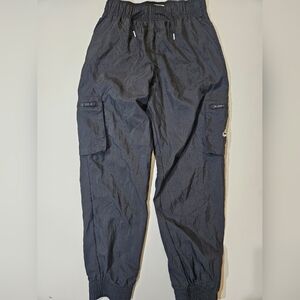 Nike Track Pants Youth XL Black Cargo Pocket Lined 90s Style Activewear Joggers
